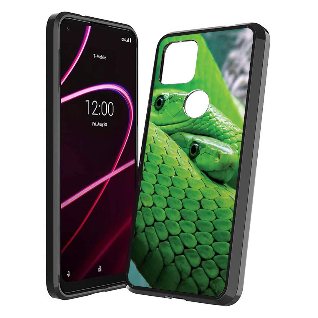 Moriko T-Mobile Revvl 4 Plus Case - Slim Shockproof Cover for Metro PCS TCL Revvl 4+ (Mamba Snake) - Perfect for Daily Protection
