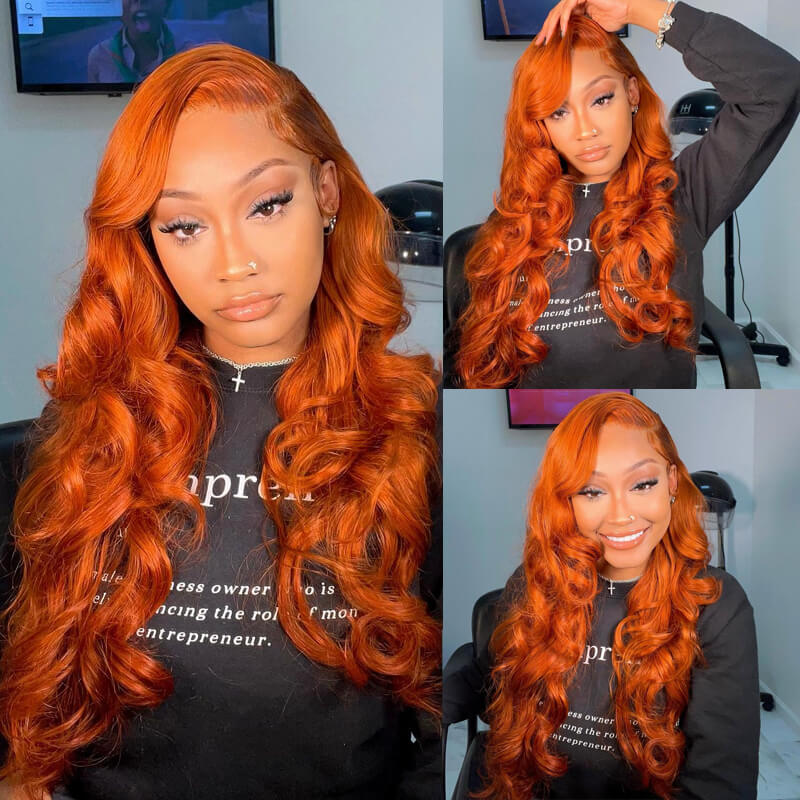 Eullair 28 Inch Body Wave Human Hair Wig with 13x4 Lace Frontal - Natural Wavy Colored Wig for Fall | Affordable & Cost-Effective Choice | Perfect for Daily Wear, Cosplay, and Special Occasions