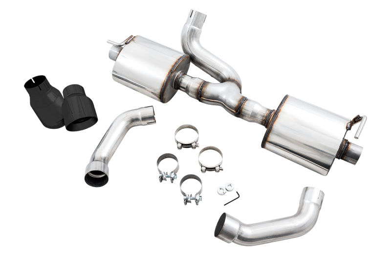 AWE Tread Edition Axle Back Exhaust System - Dual Rear Exit with Black Tips for Jeep Wrangler JL (2018-2025) 2.0L I4 & 3.6L V6 - Off-Road Performance Upgrade & Aggressive Sound Enhancement