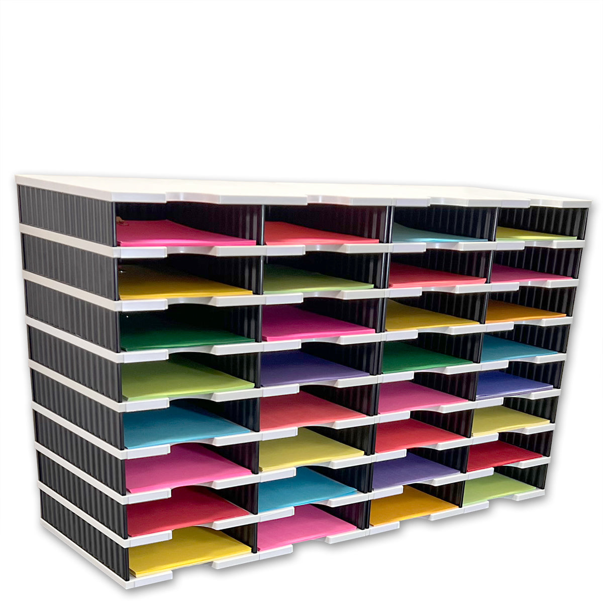 Ultimate Office TierDrop™ 32 Slot Organizer - 38W Literature, Forms, Mail & Classroom Sorter for Efficient Document Management - Perfect for Home Office, School, and Business Organization