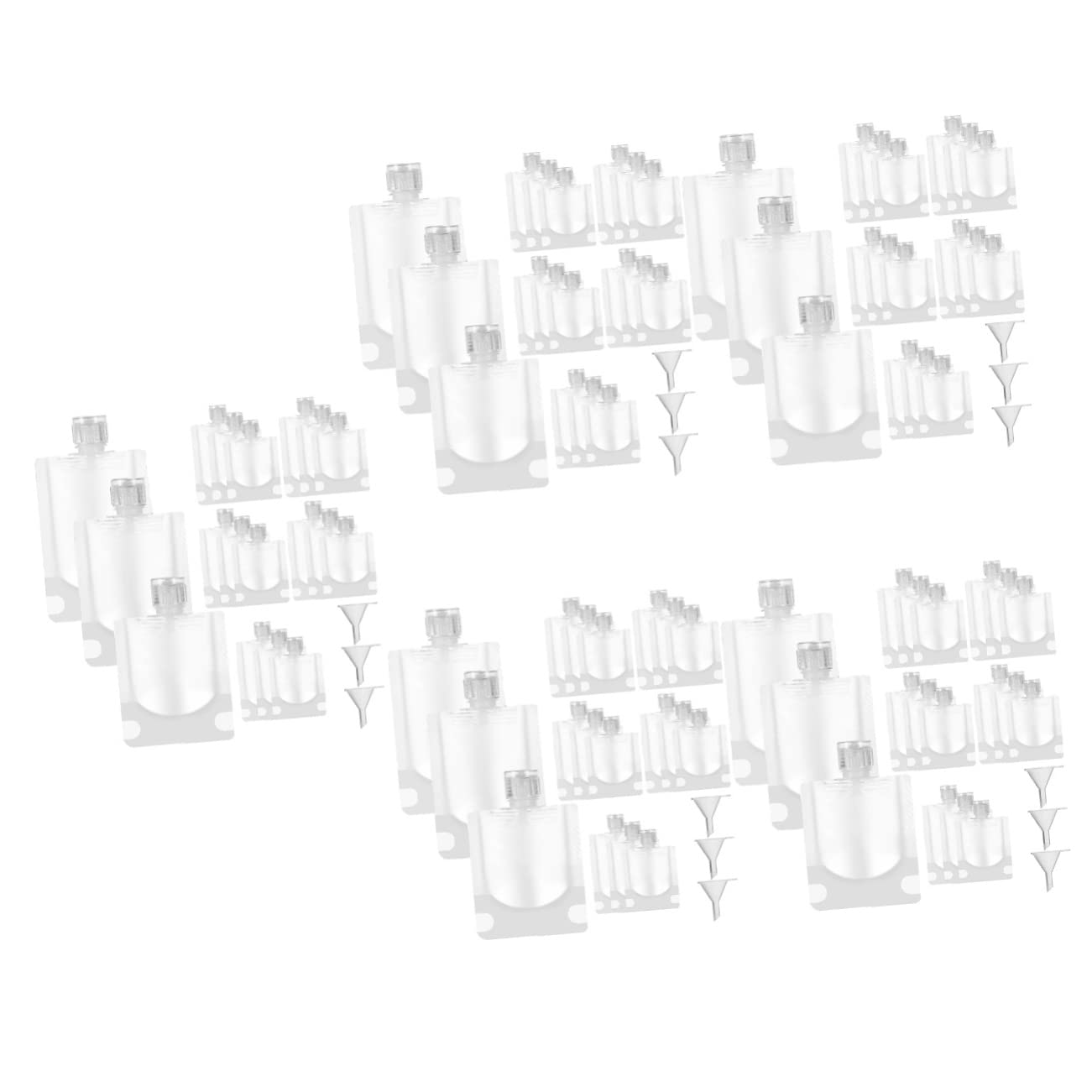 Lurrose 90 Pack Travel Empty Bags - Transparent & Squeezable Toiletry Pouches for Cosmetics, Liquids, Shampoo | TSA Approved Leakproof Travel Containers for Airplane, Vacation & Camping Essentials