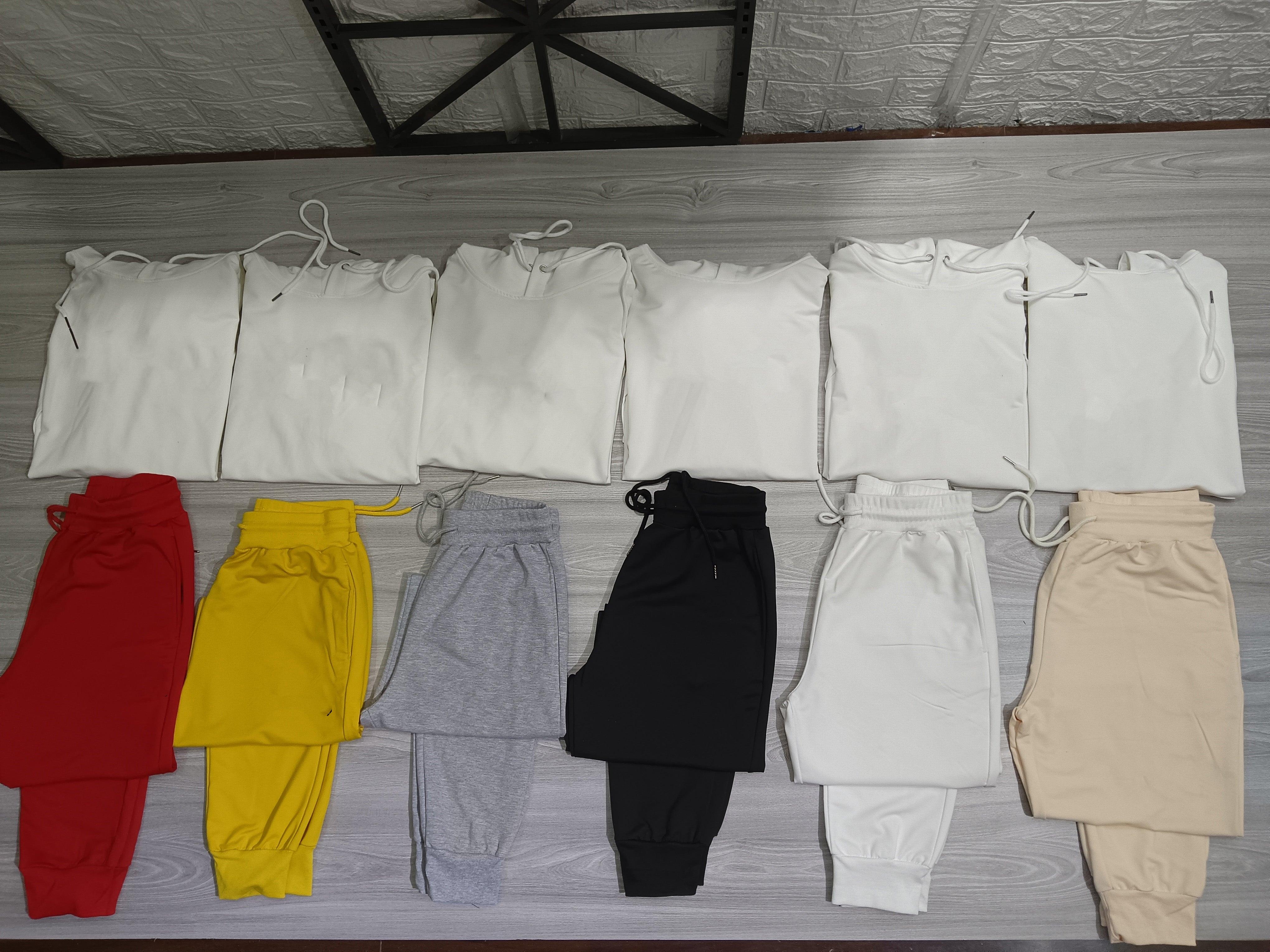Men's Hooded Sweatshirt Two Piece Suit (XN5365) - Comfortable Casual Outfit for Streetwear, Gym & Lounge Wear