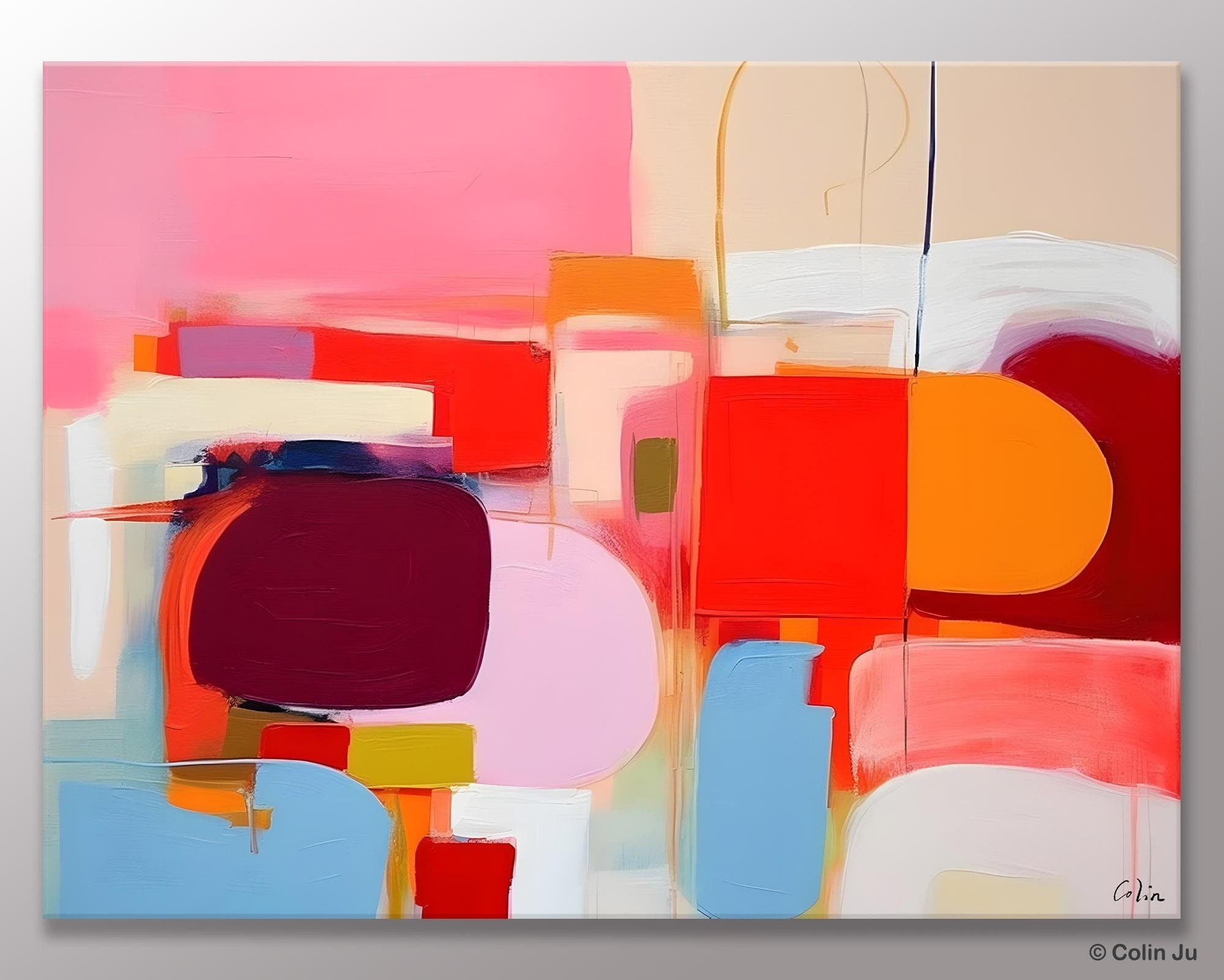 Extra Large Canvas Paintings - Original Abstract Art for Modern Wall Decor | Impasto & Contemporary Acrylic Paintings | Perfect for Dining Room, Living Room & Office Spaces