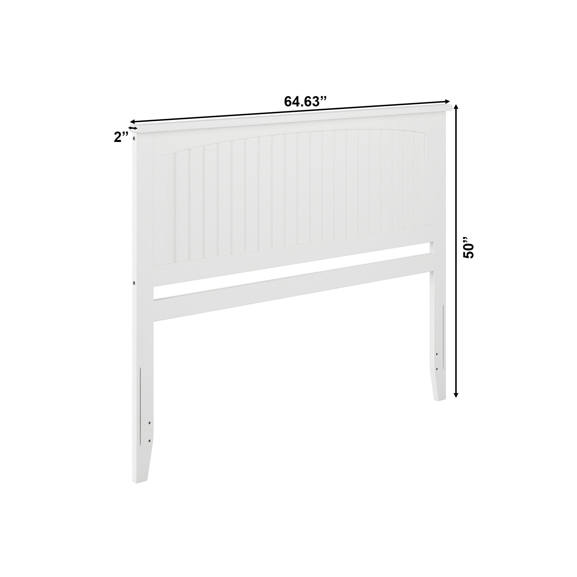 AFI AR282842 Nantucket Queen Size Headboard - White Coastal Style Bed Frame for Master Bedroom & Guest Room Decor