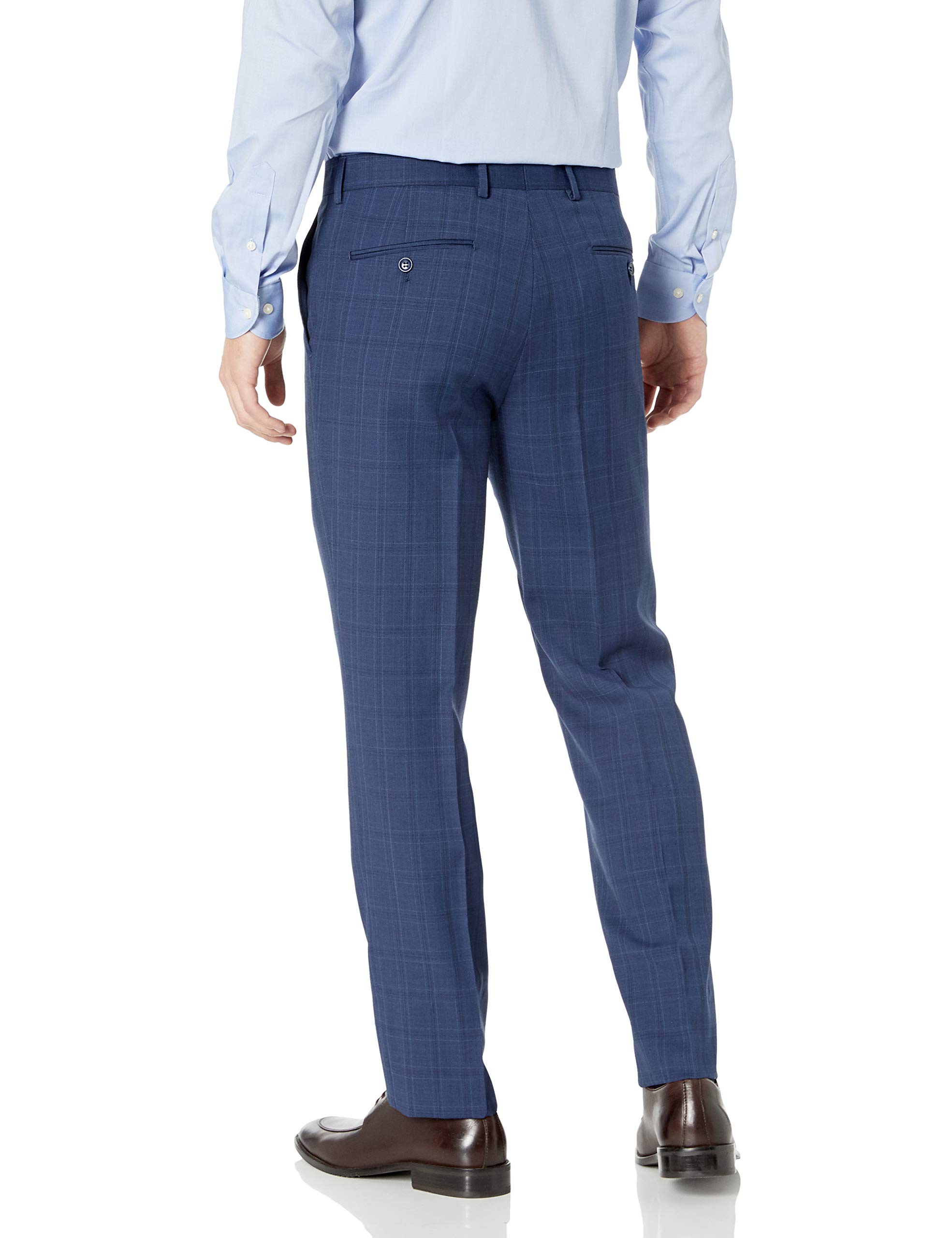 Adam Baker Men's Modern Fit 100% Wool Two-Piece Notch Lapel Suit - Premium Business Attire for Weddings, Interviews & Formal Events