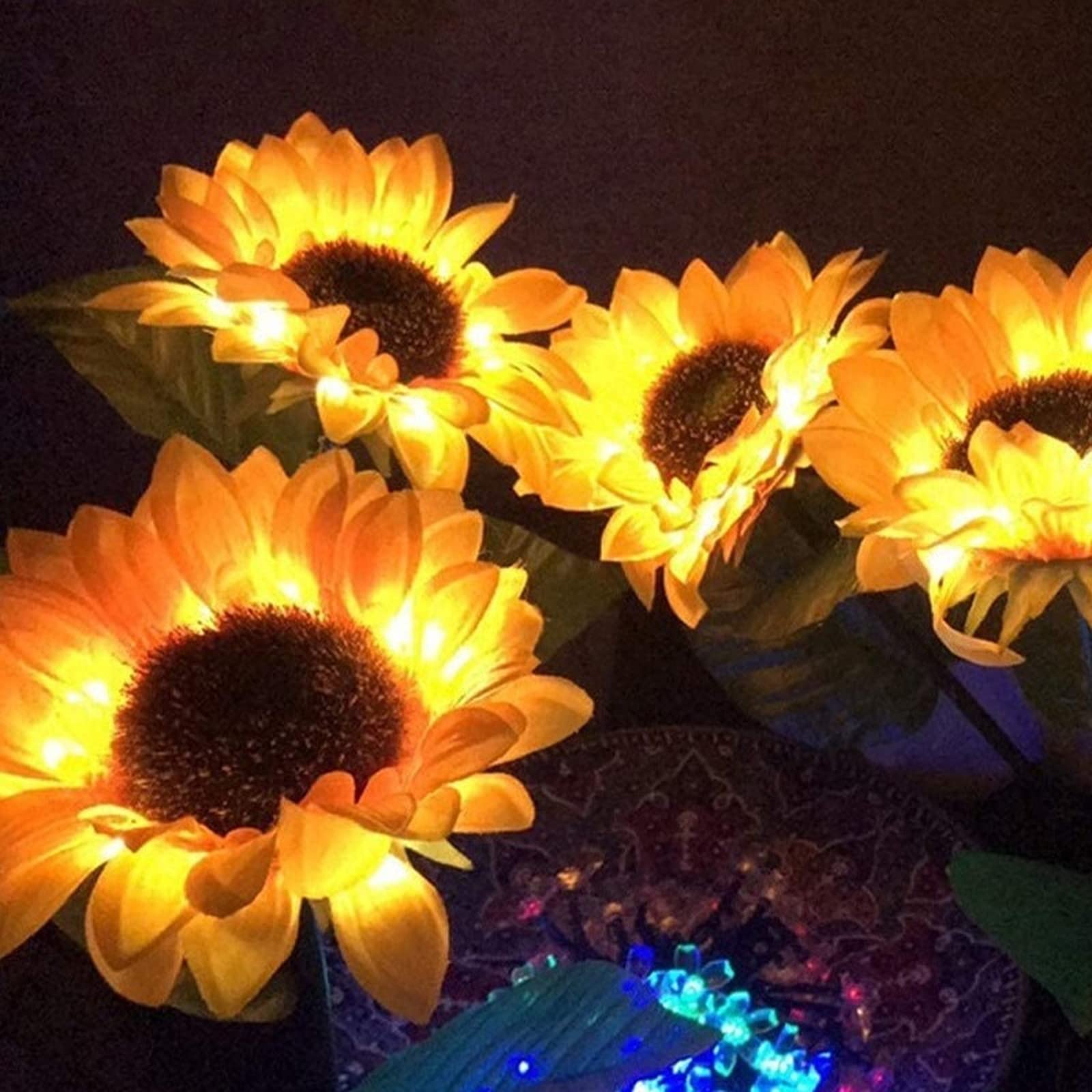 Solar Sunflower Garden Lights Outdoor - Waterproof Solar Powered Lawn & Courtyard Decoration - Landscape Lighting for Yard, Pathway, Patio (1 Pack) - Perfect for Backyard, Garden Decor & Evening Ambiance