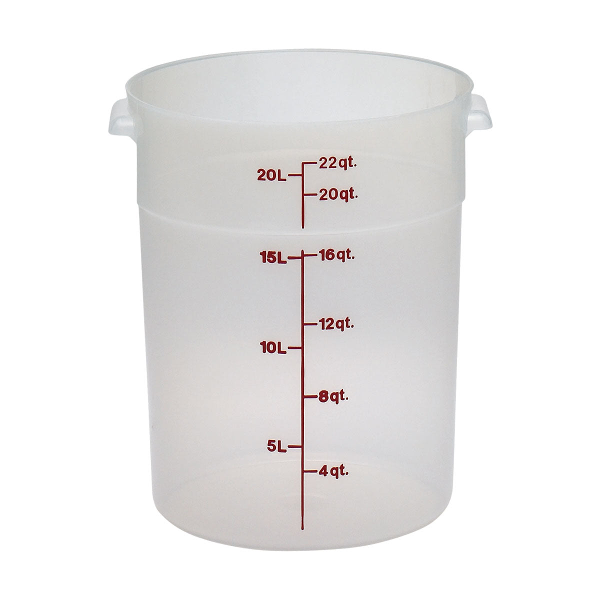 Cambro RFS22PP190 22-Quart Round Food Storage Container - BPA-Free Translucent Plastic for Kitchen, Restaurant & Meal Prep - Ideal for Bulk Food Storage, Dough Rising & Leftovers