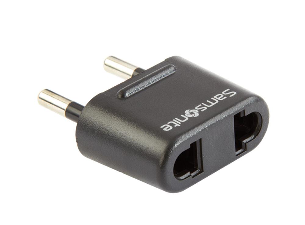 Samsonite Universal Travel Adapter Plug for Europe - Compact & Lightweight Power Converter for Phones, Laptops & Devices | Perfect for Business Trips & Vacations