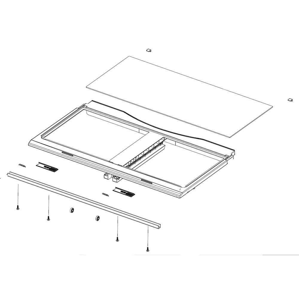 Genuine Samsung DA97-14303A Refrigerator Crisper Drawer Cover Assembly OEM Replacement Part - Perfect for Samsung Fridge Repair & Kitchen Appliance Maintenance