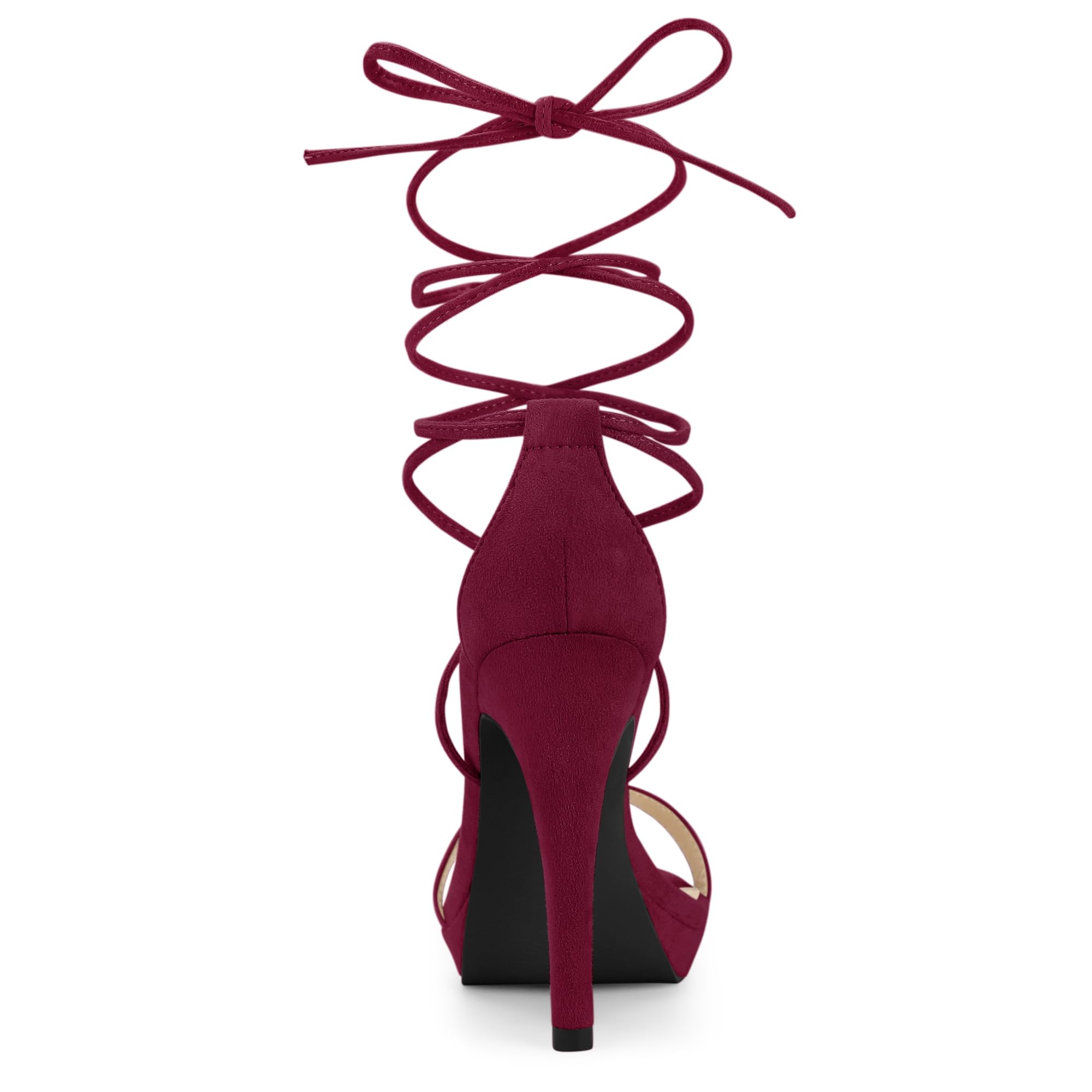 Allegra K Women's Platform Stiletto Heel Lace-Up Sandals - Sexy High Heels for Parties, Weddings & Date Nights