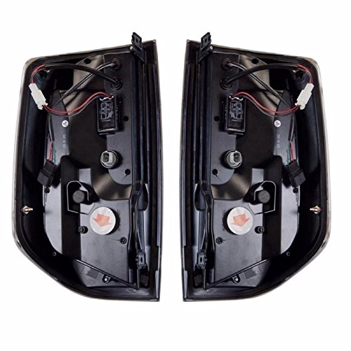 Black Smoke LED Taillight Lamps for Toyota Tundra 2014-2015 - Durable Rear Light Replacement with Bright LED Lights - Perfect for Night Driving & Off-Road Adventures