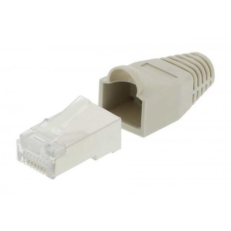 10-Pack CAT6 FTP RJ45 Pass Through Connectors for Solid Ethernet Cables - Ideal for Network Installations, Server Rooms & Home Office Setups