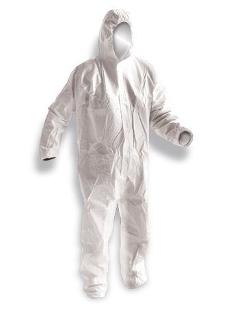 Armor Disposable Splash Proof Coverall - Anti Static White 60gsm Protective Suit for Industrial, Medical & Chemical Work Safety