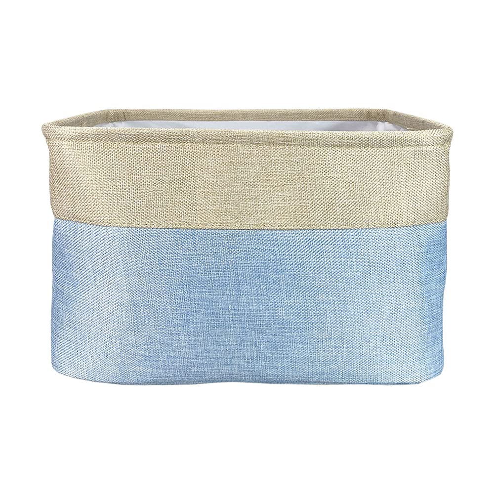 Custom Foldable Storage Basket with Dachshund Print - Collapsible Fabric Pet Toy Organizer Bin with Handles for Home, Closet & Shelf - Blue and White - Perfect for Pet Toy Storage & Home Organization