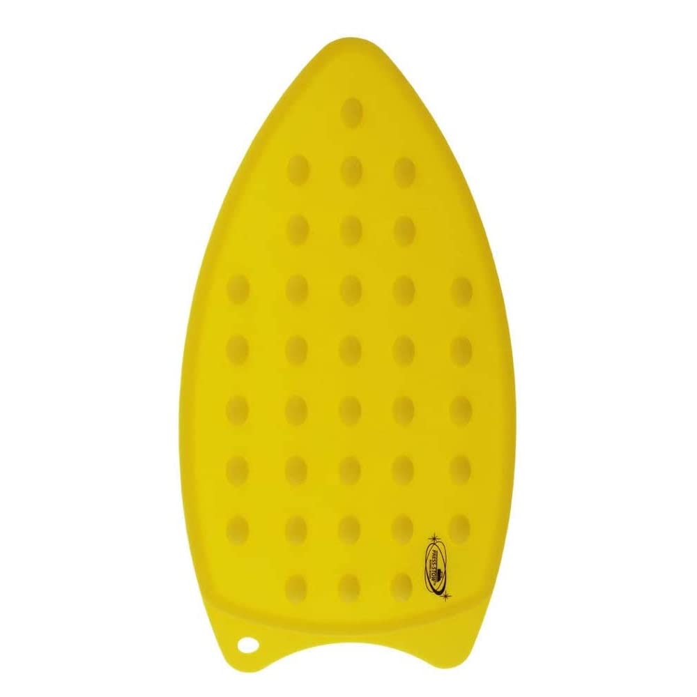Homeplace Group Safe+TRest Silicone Iron Rest - Heat Resistant, Non-Slip Iron Holder for Clothes Ironing (Yellow) - Perfect for Laundry Room, Sewing Room & Home Ironing Station