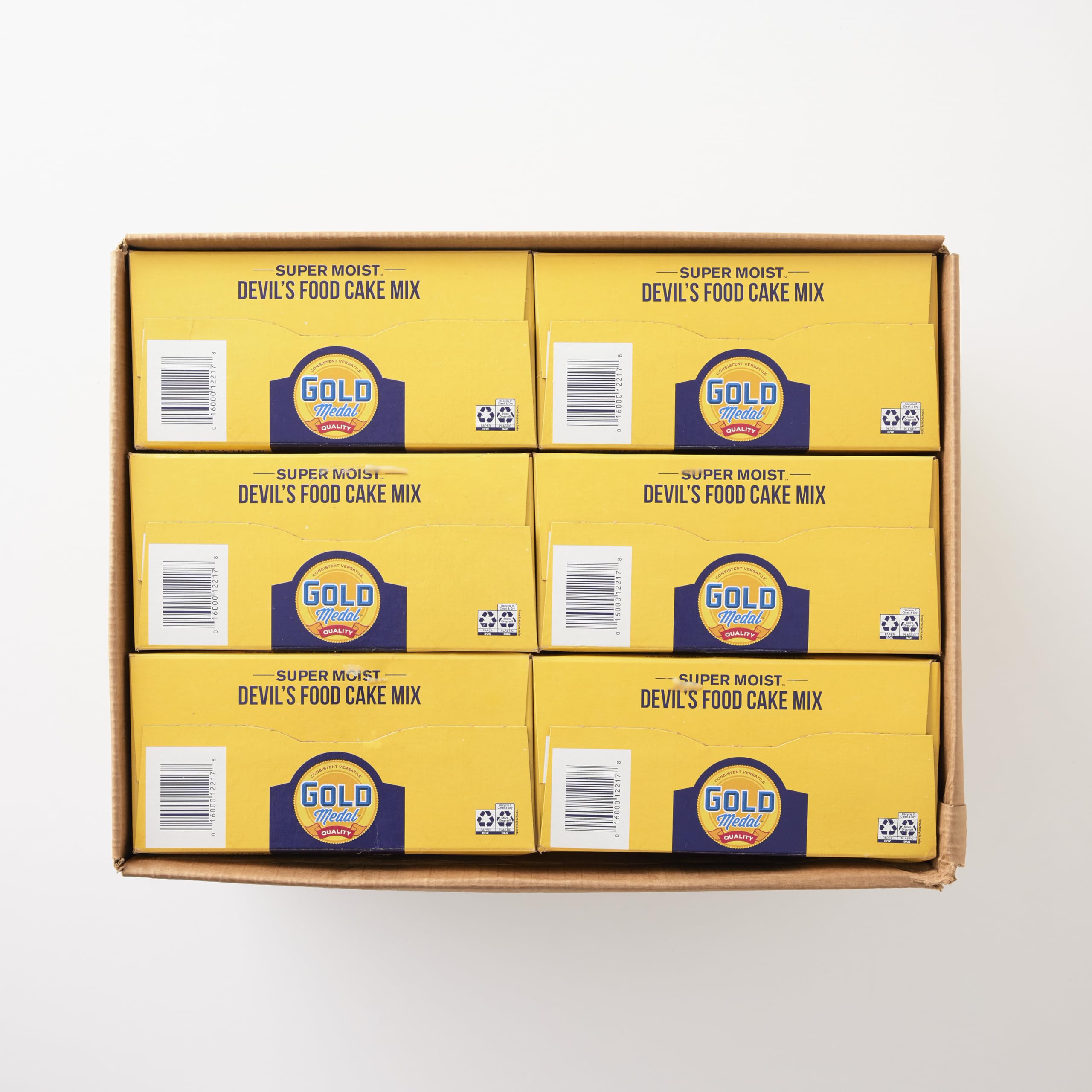 Premium Devil's Food Cake Mix - Super Moist & Rich Chocolate Flavor - 4.5 lb Bulk Box (Pack of 6) - Perfect for Birthday Parties, Bake Sales & Holiday Desserts