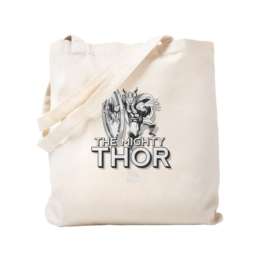 Marvel Comics Thor Tote Bag - Natural Canvas Reusable Shopping Bag for Groceries, Beach & Everyday Use | CafePress