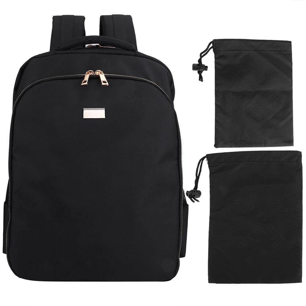 **Delaman Barber Backpack for Styling Tools - Professional Hairdressing Storage Bag with Shoulder Straps, Durable & Waterproof for Travel, Salon, Outdoor Use - Black**
