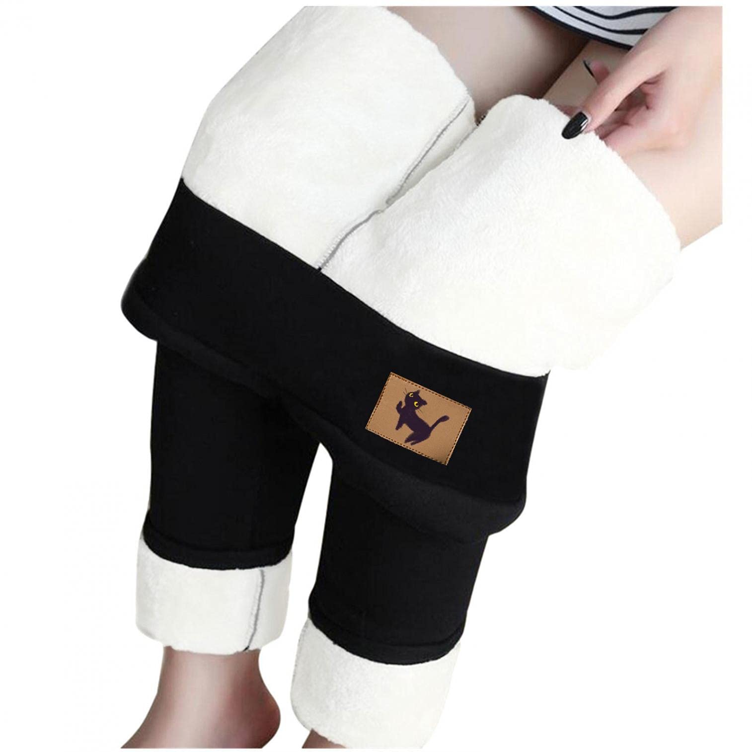 Women's Winter Sherpa Fleece Lined Leggings - Thermal Elastic Tights with Thick Warm Lining for Cold Weather | Perfect for Yoga, Running, Outdoor Activities & Casual Wear