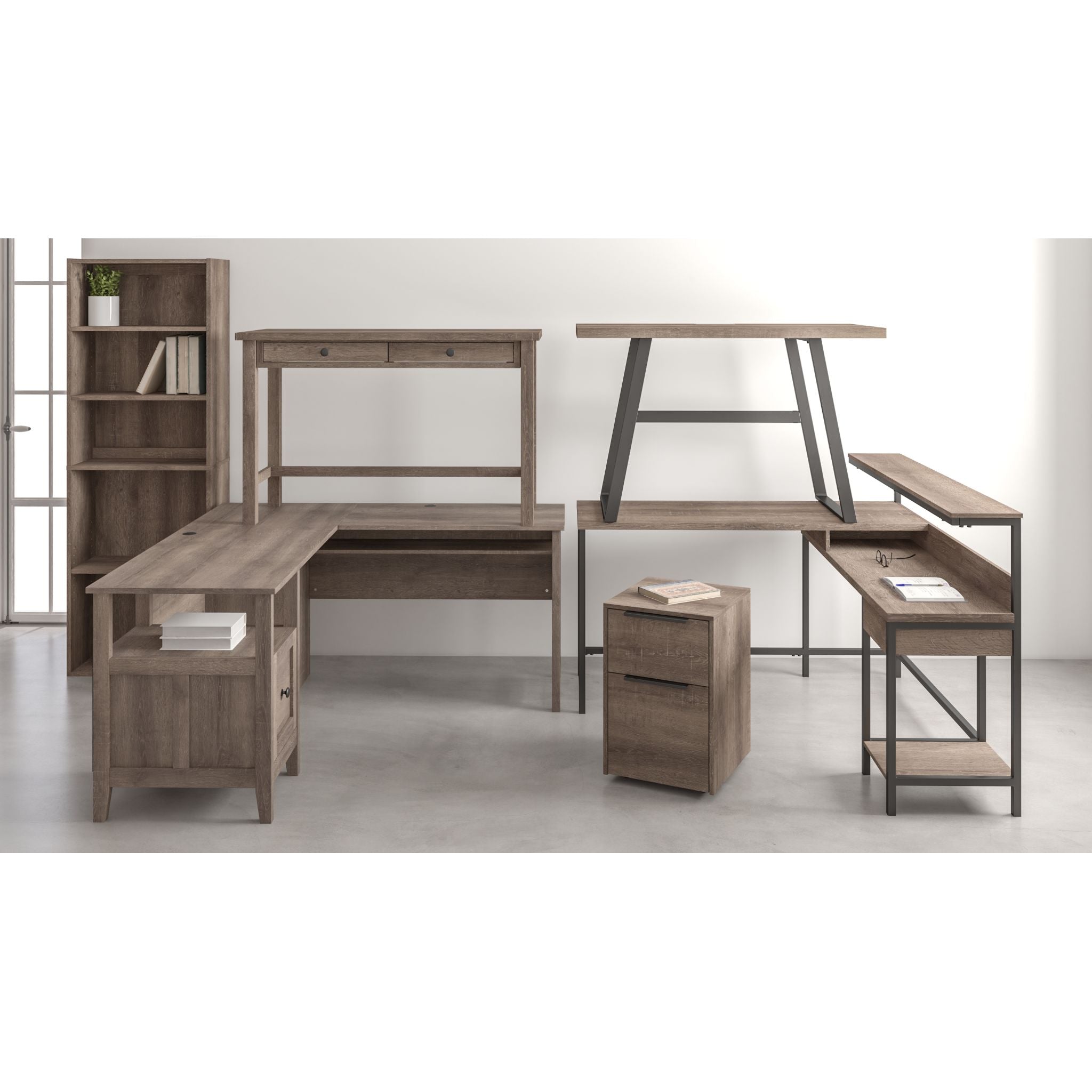 Arlenbry Modern Office Desk - Gray Computer Workstation for Home & Office - Perfect for Remote Work, Study & Small Spaces