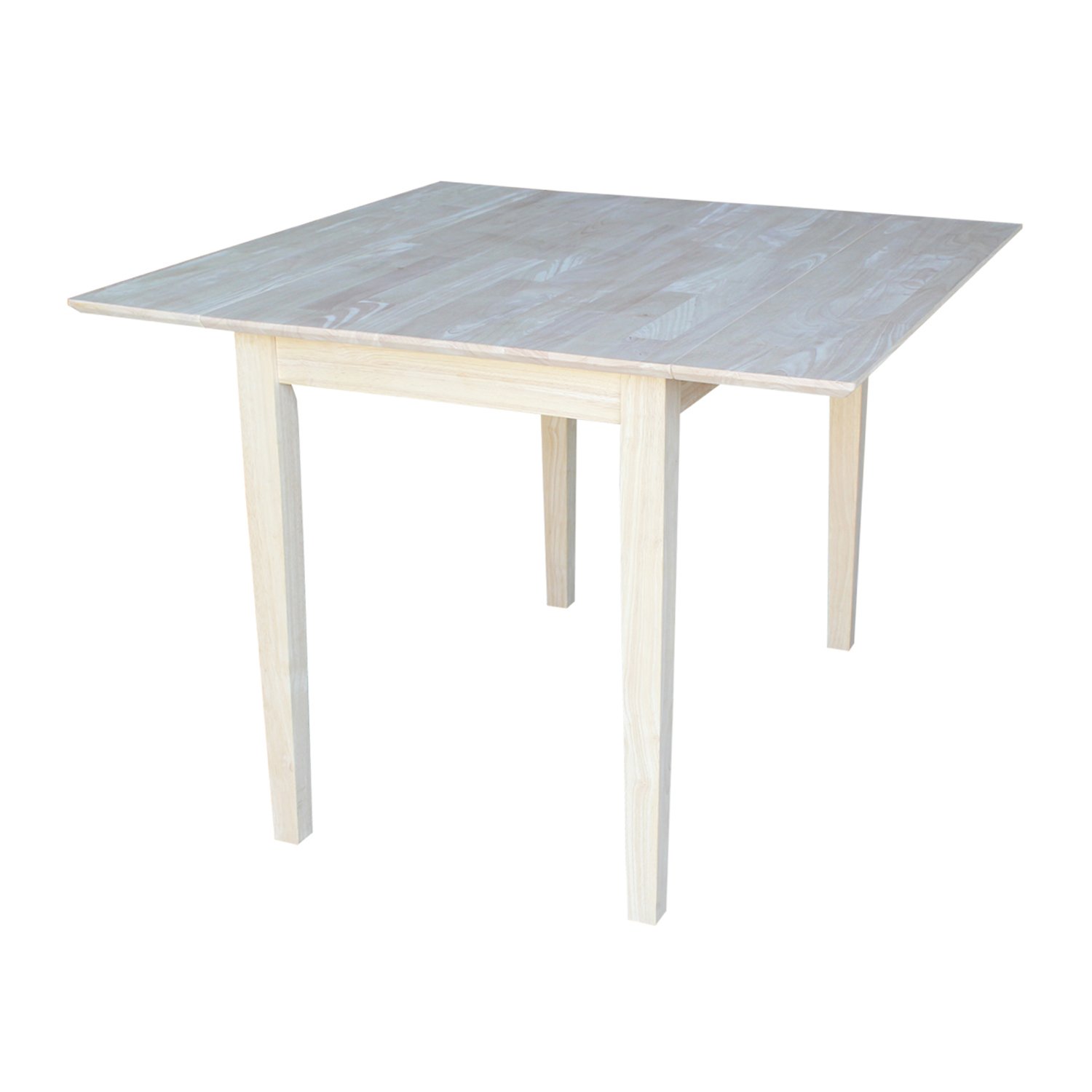 International Concepts Square Dual Drop Leaf Dining Table - 40 x 24 x 40 Inches - Expandable Space-Saving Table for Small Kitchens, Apartments & Dining Rooms