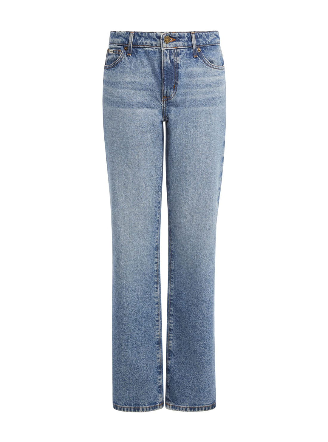 Guess G08 Mid Rise Straight Jeans for Women - Classic Blue Denim Pants with Stretch Comfort | Perfect for Casual Wear, Office & Date Nights