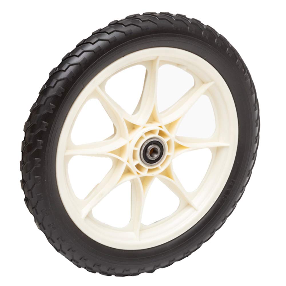 Flat Free Plastic Spoke Wheel - 11-24 Inch Heavy Duty Replacement Wheels for Lawn Mowers, Garden Carts, Utility Trailers & Pony Wagons | 5/8