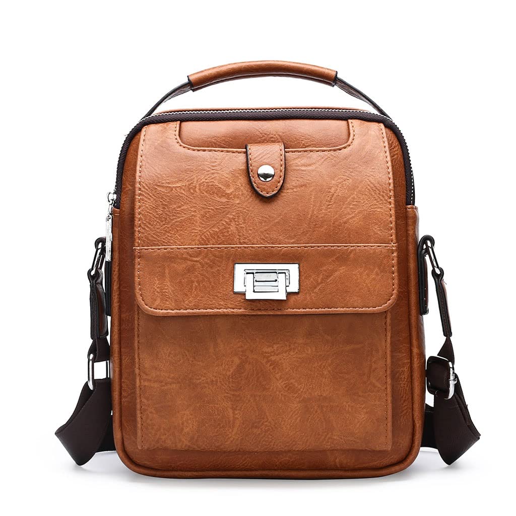Premium Men's Leather Crossbody Bag - Split Leather Messenger Bag for Men, Durable Shoulder Bag & Handbag (Color: A) - Perfect for Work, Travel & Everyday Use