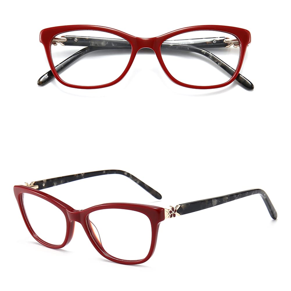 RICCIE Blue Light Blocking Reading Glasses for Women - HD Resin Lens, Stylish Cat Eye Frame, +1.0 to +3.0 Diopter - Perfect for Computer Work, Reading Books & Phone Use