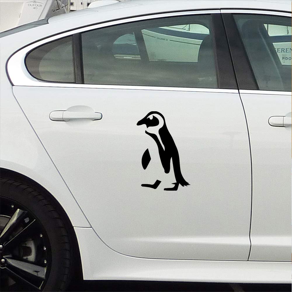 Premium Waterproof Penguin Silhouette Vinyl Decals (Black, Set of 2) - Durable Stickers for Laptop, Phone, Helmet, Car Window, Mug & Wall Decor - Perfect for DIY Home Decoration, Office Accessories & Gift Giving