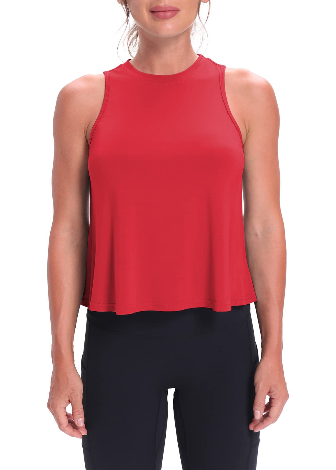 Women's Mippo Crop Tops - Breathable Workout Shirts & Flowy Athletic Tank Tops for Yoga, Running & Gym | Summer Fitness Apparel