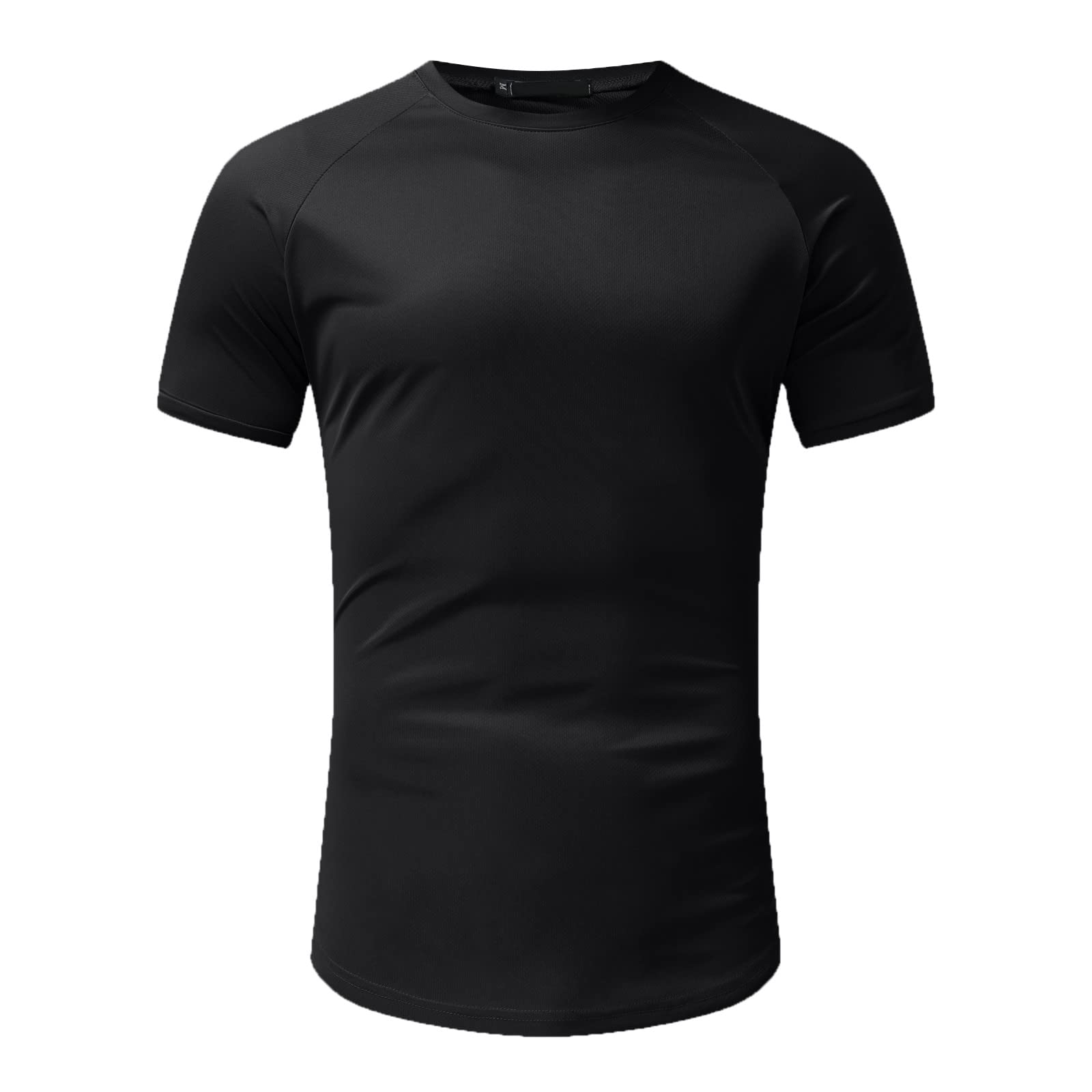 Men's Colorblock Raglan Sleeve T-Shirt - Casual Patchwork Tee with O-Neck Design | Summer Sports Tops & Toddler Bunny Slippers for Home Comfort