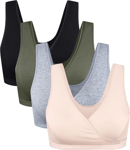 A-black/Grey/Army Green/Nude-4pcs