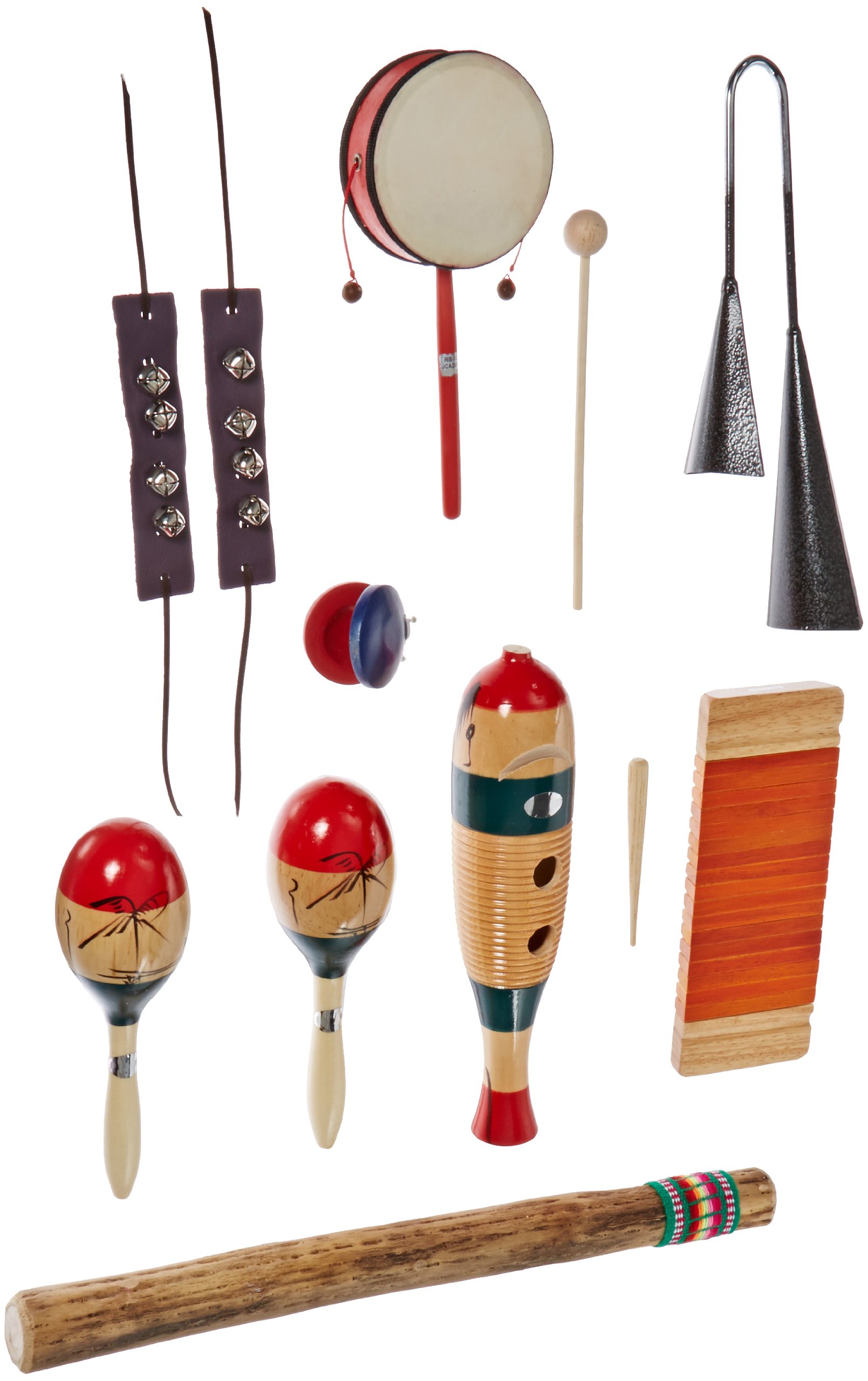 School Smart Multicultural Rhythm Set - 8-Piece Musical Instrument Kit for Kids | Perfect for Classroom Music Education, Cultural Studies & Early Childhood Development