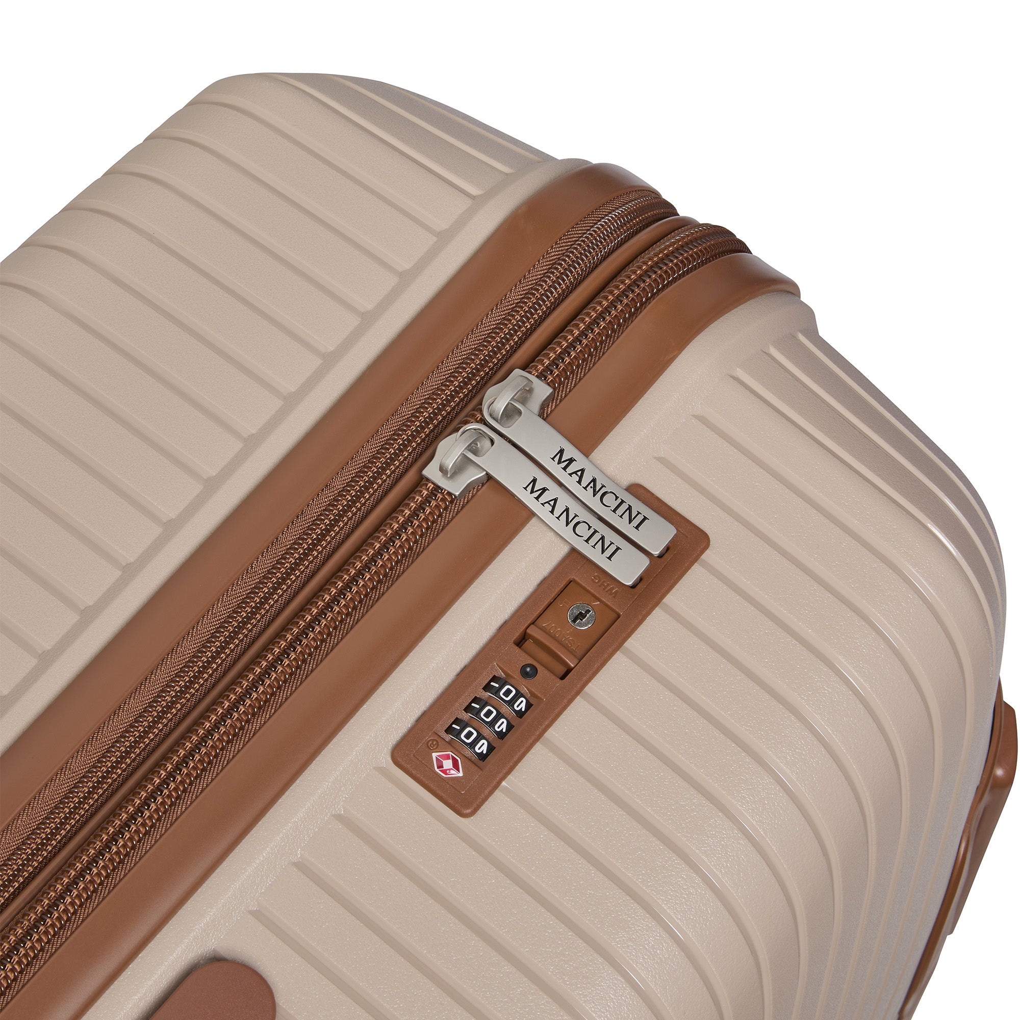 Mancini St. Lucia Collection 2-Piece Polypropylene Spinner Luggage Set (Carry On & Large Check-In Suitcase) - Lightweight Durable Travel Luggage for Business Trips & Family Vacations