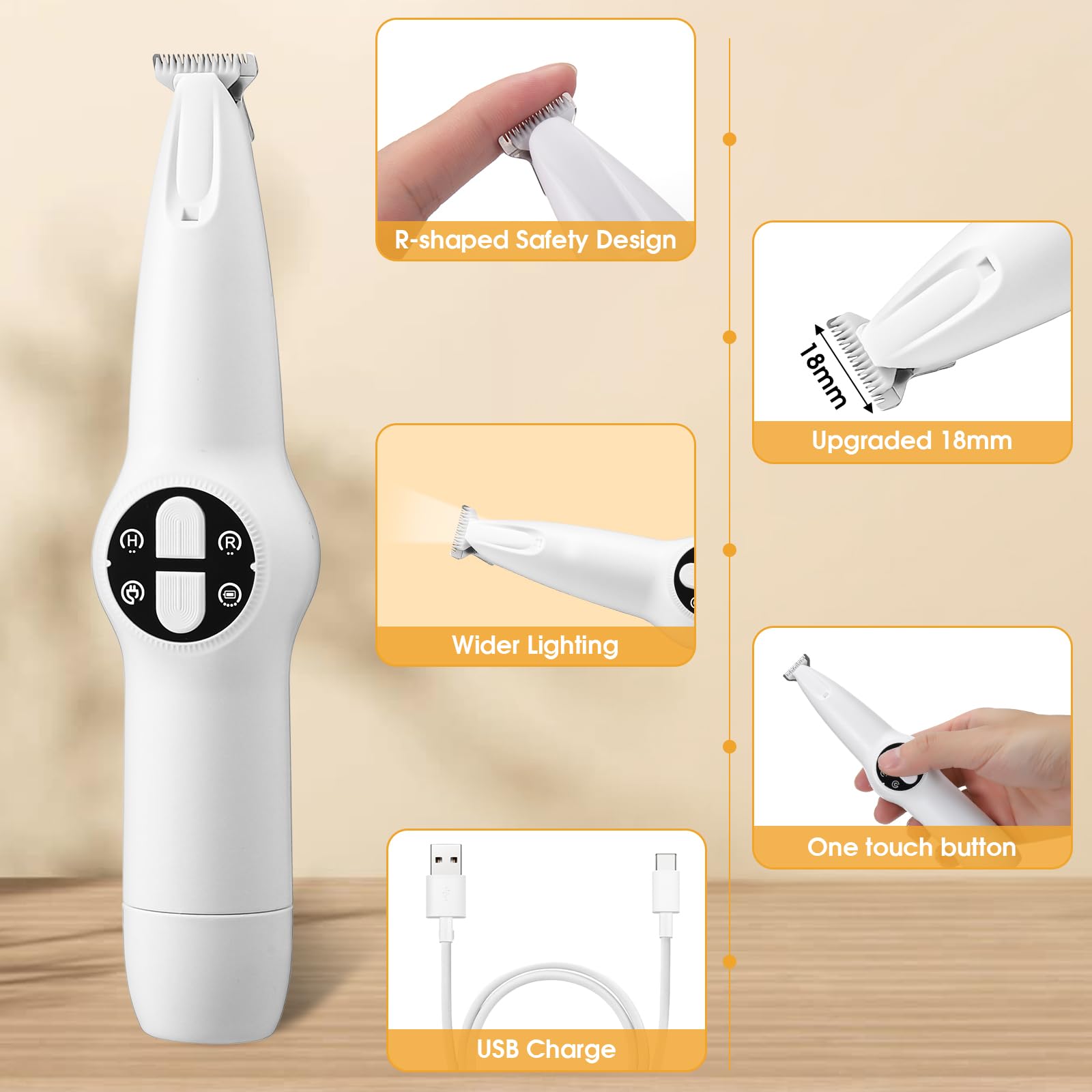 Palksky 2-in-1 Upgraded Electric Dog Grooming Clippers & Nail Grinder - Rechargeable Waterproof Pet Trimmer with LED Display for Paws, Ears, Face & Body | Perfect for At-Home Dog Grooming, Puppy Care & Professional Pet Styling