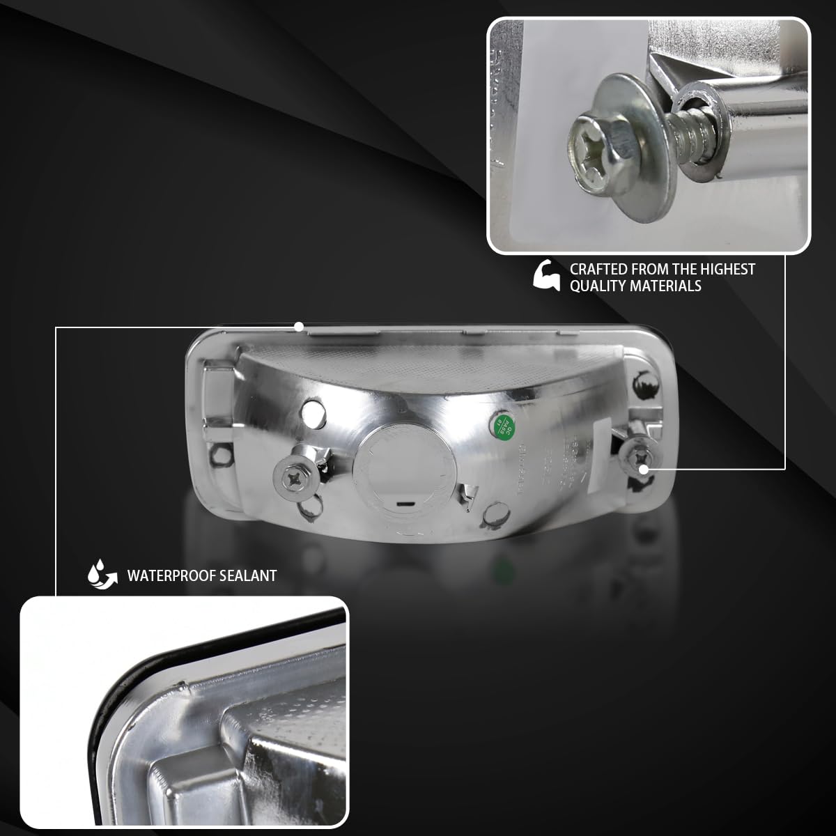 AUTOZENSATION Smoke Bumper Lights Compatible with Chevy Camaro 1985-1992 - Left & Right Pair Assembly - Perfect for Car Restoration & Customization Projects