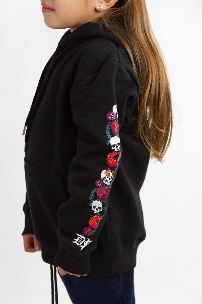 Buzo Dos Padres Kids 2Fathers Black Classic Go Calacas Unisex Hoodie - Perfect for Family Matching Outfits, Halloween Costumes & Casual Wear