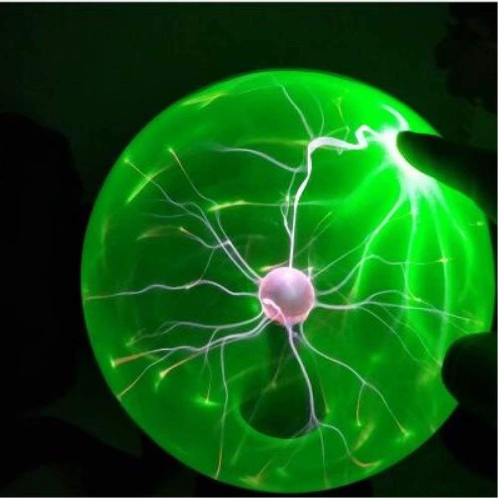 8 Inch Magic Plasma Ball Touch Sensitive Lamp - Sound Activated Nebula Sphere Lightning Globe with Electrostatic Flashing Effects | Science Night Light for Home Decor, Kids Room, Office Desk & Party Lighting