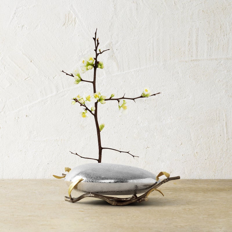 Zen Garden Ikebana Vase - Japanese Style Ceramic Flower Arrangement Vase for Home Decor, Office & Meditation Spaces - Perfect for Floral Displays, Feng Shui & Zen Decorations
