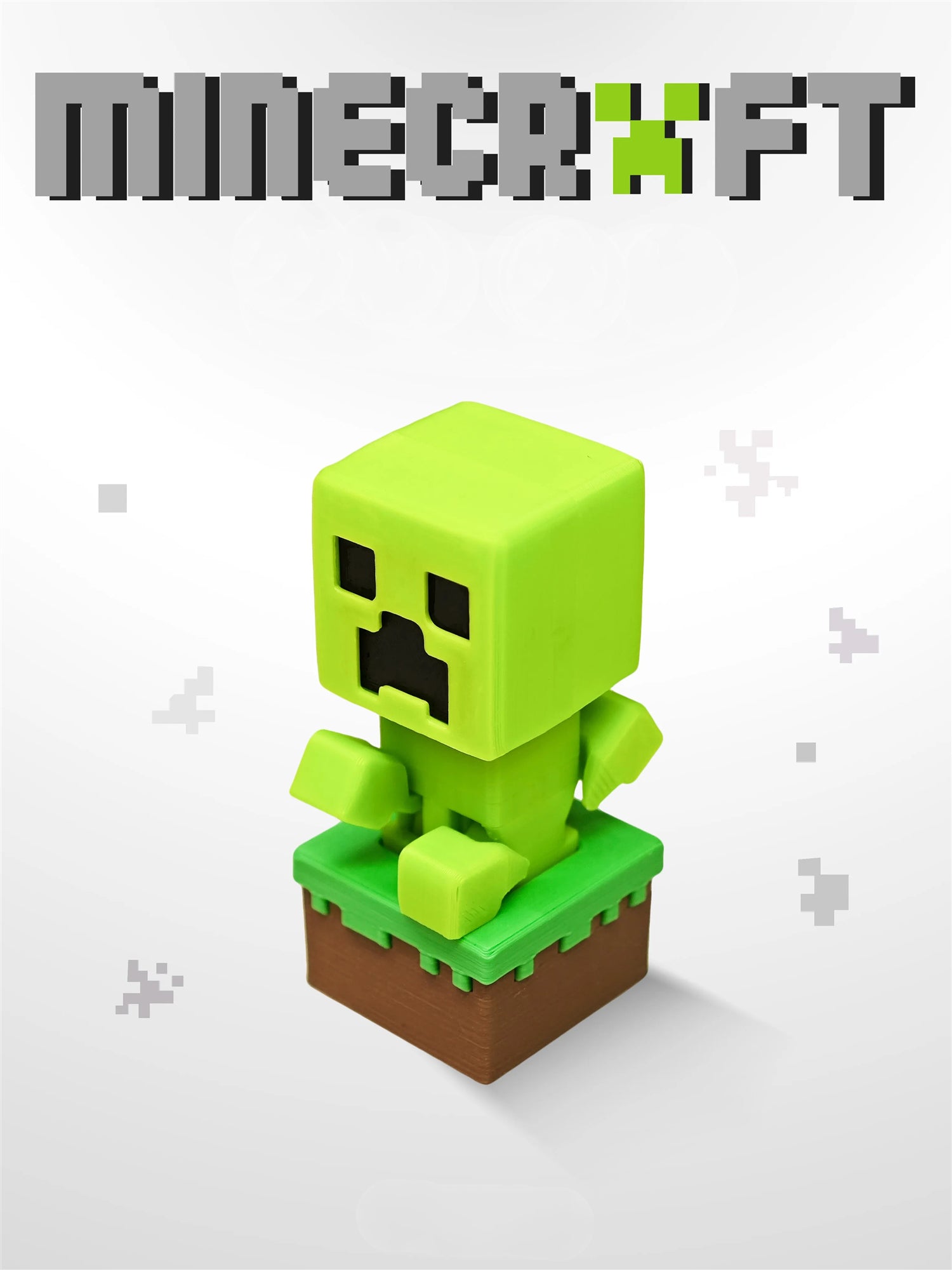 3D Printed Resin Minecraft Keycaps - Cute Anime & Game Character Doll Keycaps with Press Movable Design for Mechanical Keyboards - Perfect for Gaming, Typing & Custom Keyboard Enthusiasts