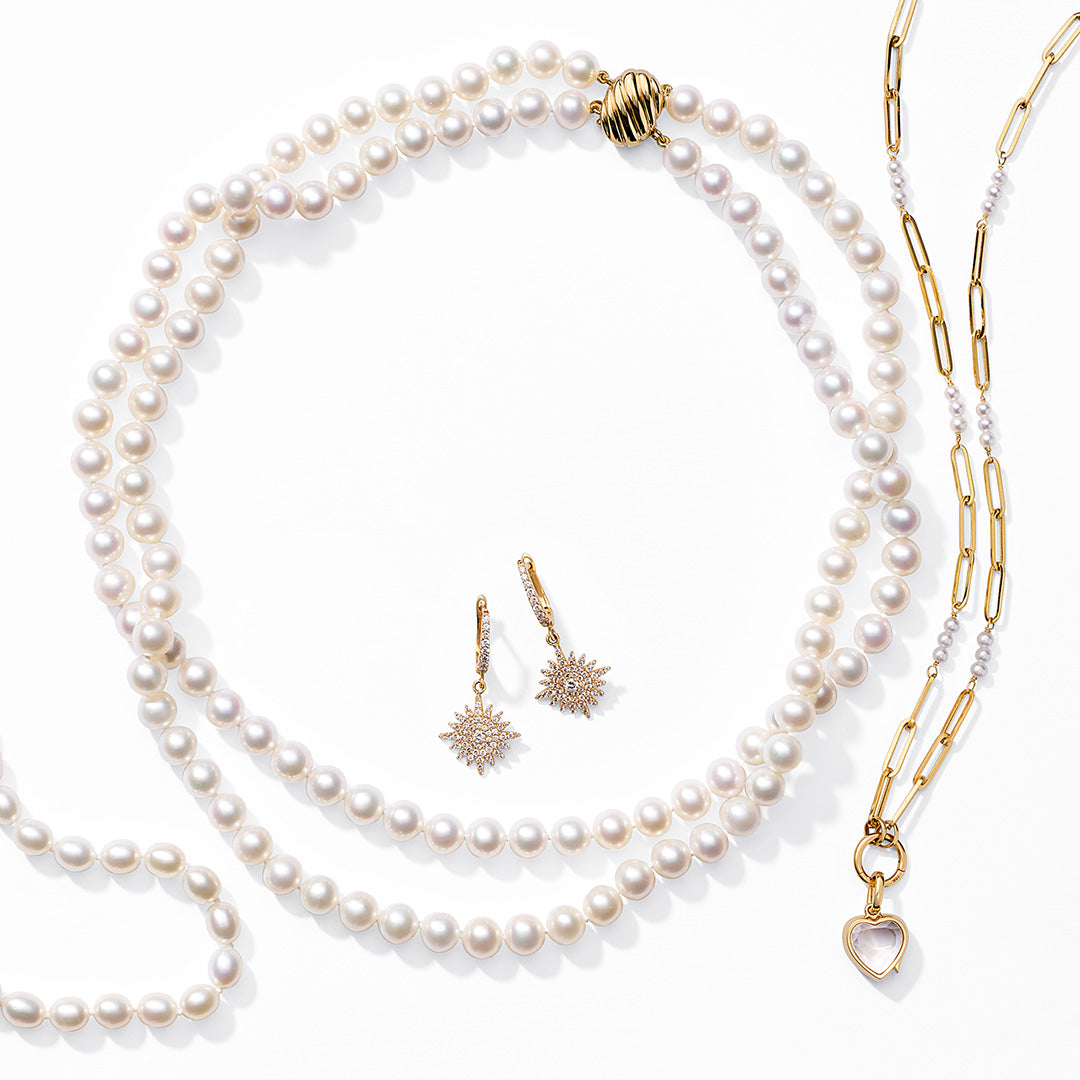 Elegant Pearl Paper Clip Chain Necklace for Women - Dainty Layering Jewelry for Everyday Wear, Parties & Special Occasions