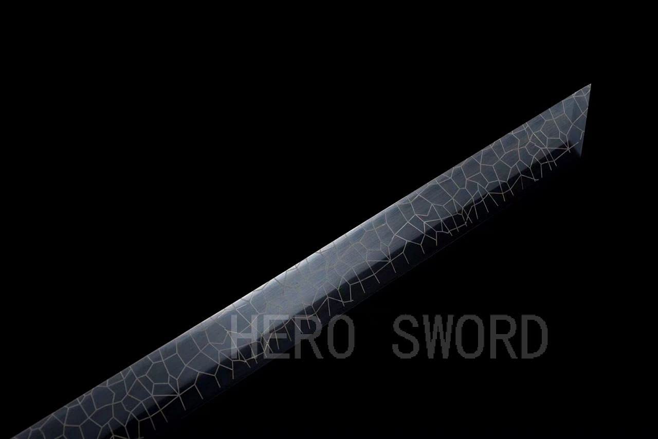 Assassin Five Six Seven Anime Replica Cosplay Katana - Shadow 柒 Japanese Samurai Sword with Blue Blade | Handmade 9260 Spring Steel | Perfect for Cosplay, Collectors & Martial Arts Training (#2)
