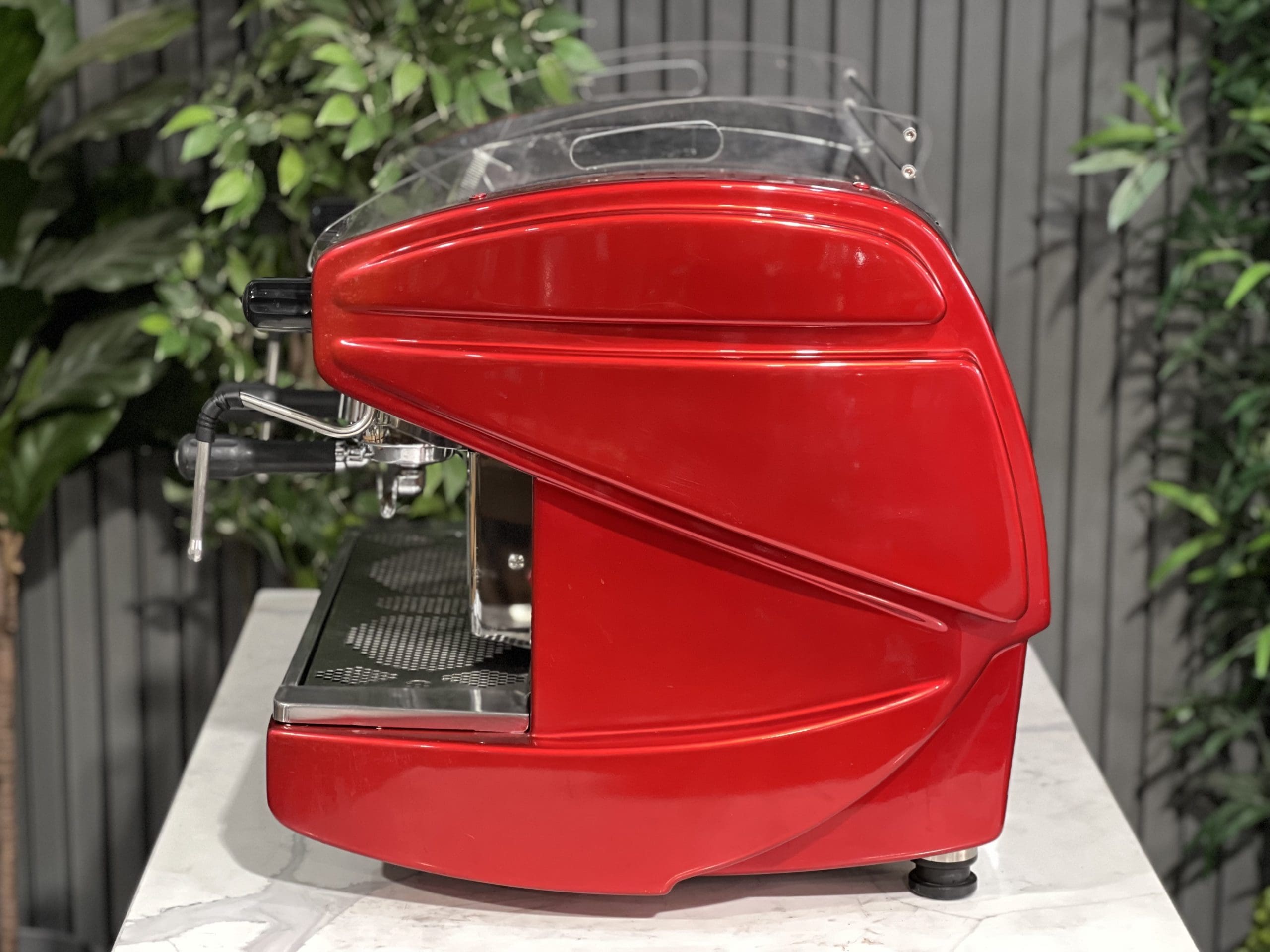 BFC Lira Compact 2 Group Red Espresso Machine - Professional Coffee Maker for Home & Cafe Use