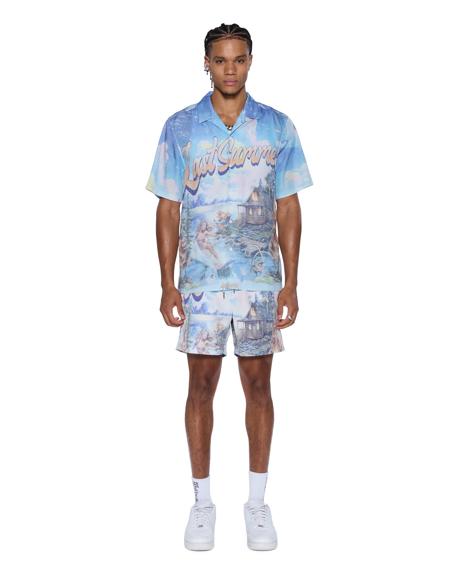 LAST SUMMER BOARDSHORT MULTI - Men's Quick-Dry Swim Trunks with Pockets - Perfect for Beach, Pool, Surfing & Summer Vacations