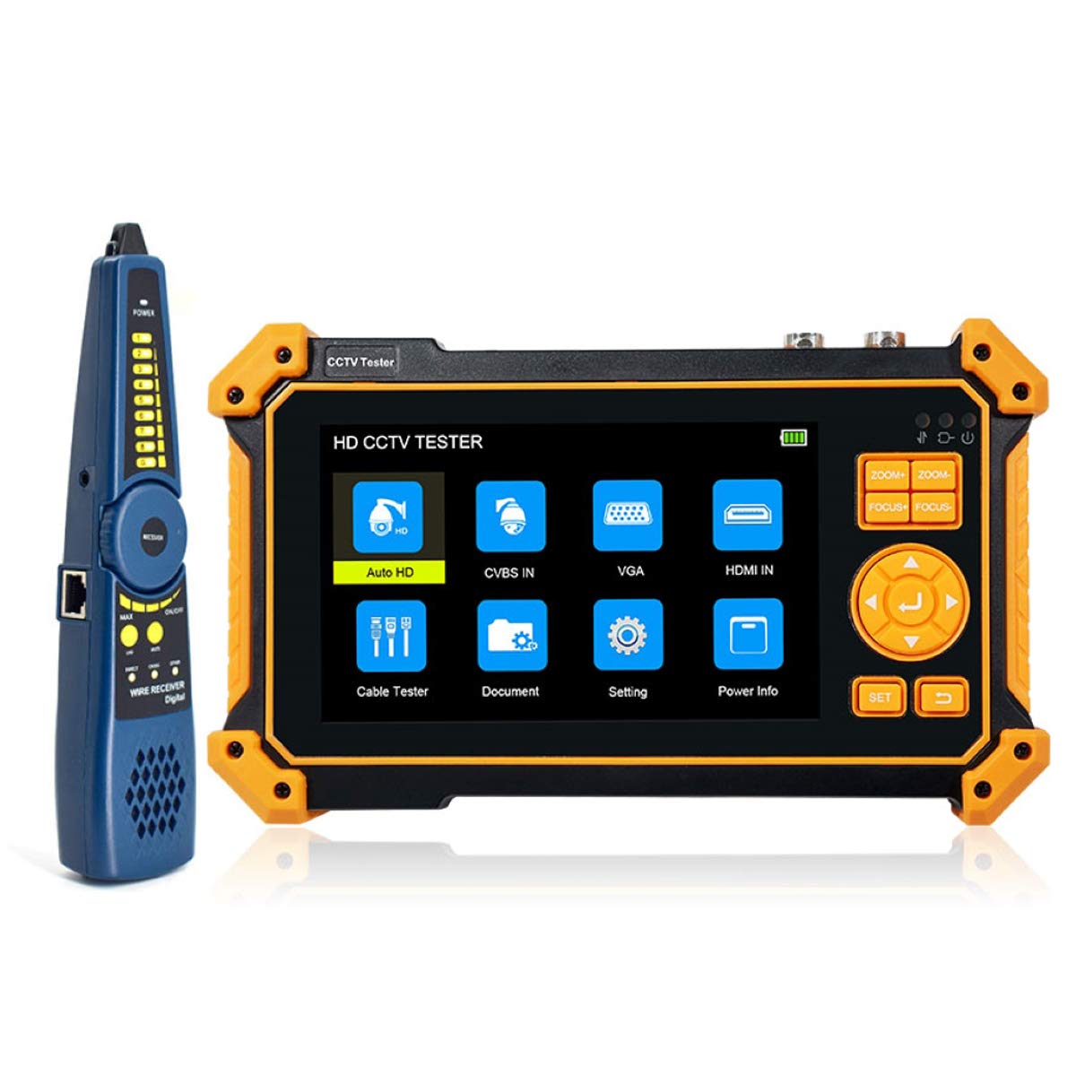 5 Inch Touch Screen 8MP AHD/CVI/TVI/CVBS Camera Tester with HDMI & VGA Input - Professional Cable Tracer for CCTV Installation & Security System Maintenance