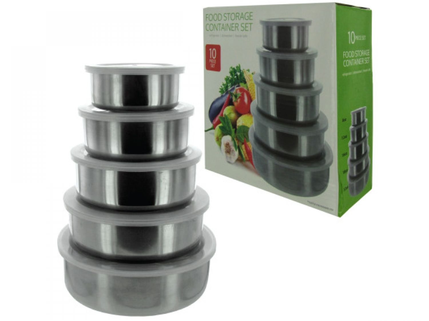 Premium Nesting Metal Food Storage Container Set - 6-Piece Airtight Kitchen Organizer for Meal Prep, Leftovers & Pantry Storage | Durable Stainless Steel BPA-Free Containers for Home & Office Use