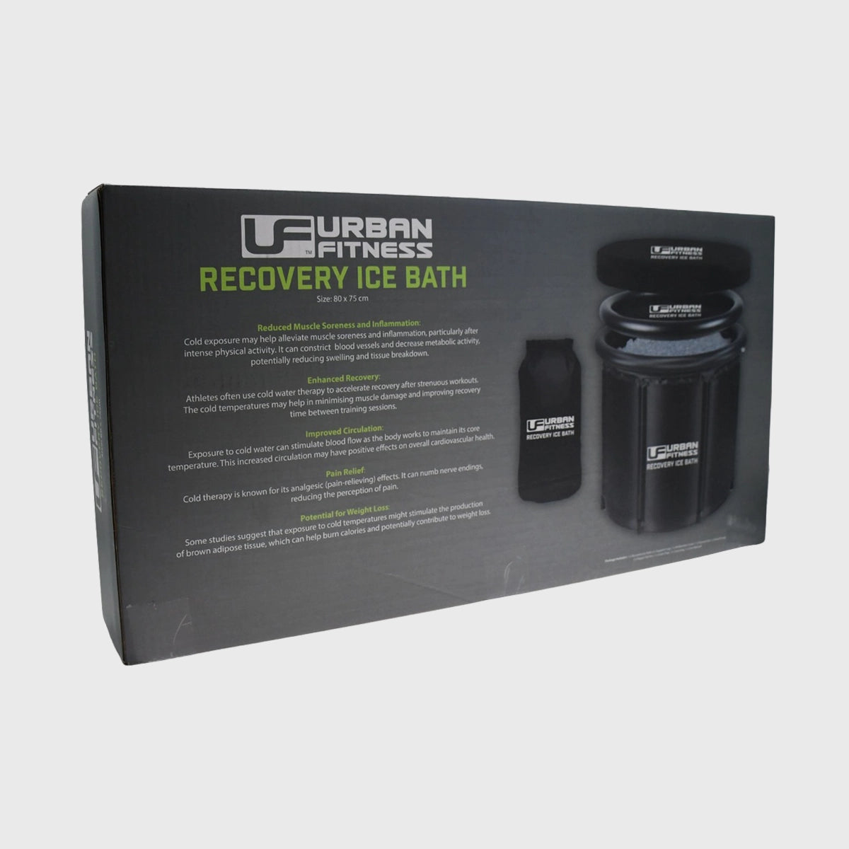 Urban Fitness Recovery Ice Bath Tub - Portable Cold Plunge for Muscle Recovery, Athletes & Post-Workout Therapy - Perfect for Home Gym, CrossFit & Sports Recovery