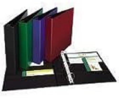 Avery 11358 1.5-Inch 3-Ring Binder, 12-Pack, Assorted Colors (Blue, Green, Red, Black) for School, Office & Home Organization