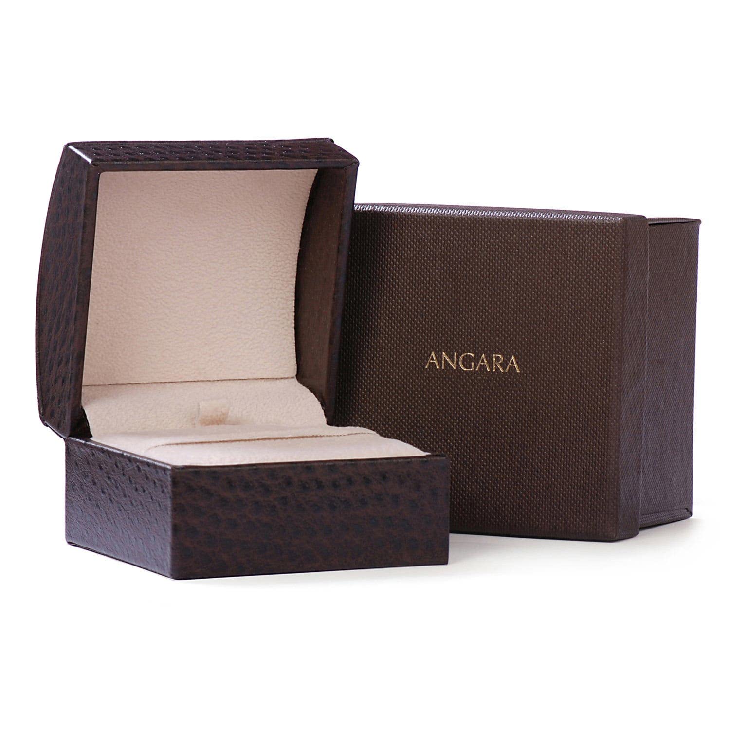 Angara 14K Solid Gold Natural Diamond Zodiac Sun Sign Pendant Necklace for Women | Perfect Birthday, Engagement, Anniversary & Wedding Gift | Elegant Everyday Wear & Special Occasion Jewelry